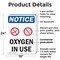 Signmission Oxygen In Use, 18 in W x Rectangle, Plastic OS-2PACK-NS-P-1824-V-17100 - alternate 6